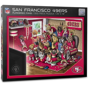 image:imageYouTheFan NFL Purebred Fans 500pc Puzzle  A Real NailbiterSan Francisco 49ers