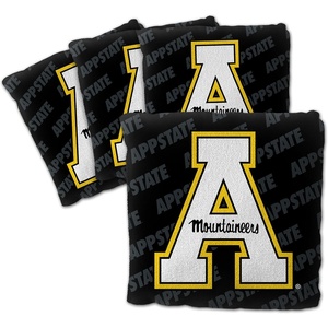 image:imageYouTheFan OfficiallyLicensed NCAA Set of 4 Cornhole Bags  All Weather Regulation 6 x 6 Size  16oz Weight  Designed in USAAppalachian State Mountaineers  Black
