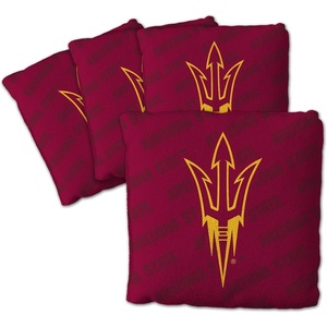 image:imageYouTheFan OfficiallyLicensed NCAA Set of 4 Cornhole Bags  All Weather Regulation 6 x 6 Size  16oz Weight  Designed in USAArizona State Sun Devils  Maroon