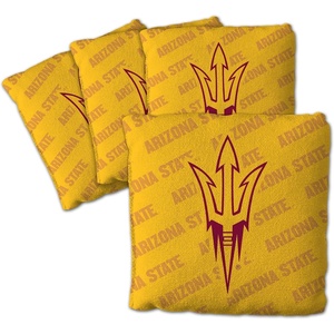 image:imageYouTheFan OfficiallyLicensed NCAA Set of 4 Cornhole Bags  All Weather Regulation 6 x 6 Size  16oz Weight  Designed in USAArizona State Sun Devils  Yellow