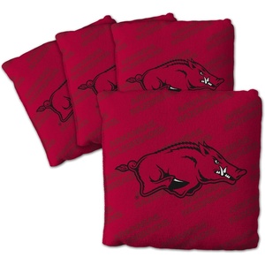 image:imageYouTheFan OfficiallyLicensed NCAA Set of 4 Cornhole Bags  All Weather Regulation 6 x 6 Size  16oz Weight  Designed in USAArkansas Razorbacks  Red