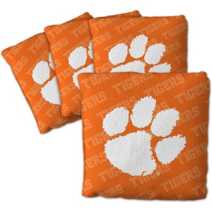 image:imageYouTheFan OfficiallyLicensed NCAA Set of 4 Cornhole Bags  All Weather Regulation 6 x 6 Size  16oz Weight  Designed in USAClemson Tigers  Orange