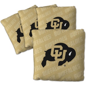 image:imageYouTheFan OfficiallyLicensed NCAA Set of 4 Cornhole Bags  All Weather Regulation 6 x 6 Size  16oz Weight  Designed in USAColorado Buffaloes  Gold