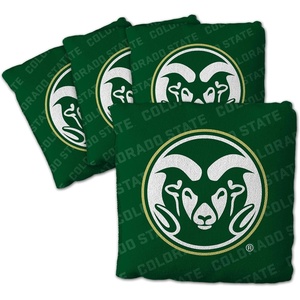 image:imageYouTheFan OfficiallyLicensed NCAA Set of 4 Cornhole Bags  All Weather Regulation 6 x 6 Size  16oz Weight  Designed in USAColorado State Rams  Green