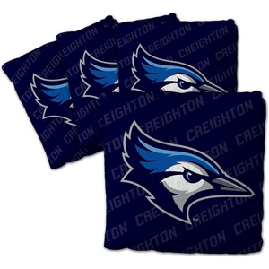 image:imageYouTheFan OfficiallyLicensed NCAA Set of 4 Cornhole Bags  All Weather Regulation 6 x 6 Size  16oz Weight  Designed in USACreighton Bluejays  Navy