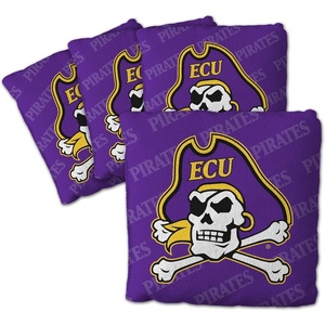 image:imageYouTheFan OfficiallyLicensed NCAA Set of 4 Cornhole Bags  All Weather Regulation 6 x 6 Size  16oz Weight  Designed in USAEast Carolina Pirates  Purple
