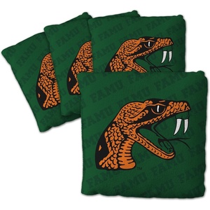 image:imageYouTheFan OfficiallyLicensed NCAA Set of 4 Cornhole Bags  All Weather Regulation 6 x 6 Size  16oz Weight  Designed in USAFlorida AM Rattler  Green