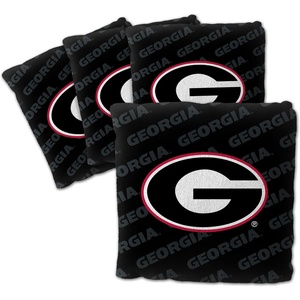 image:imageYouTheFan OfficiallyLicensed NCAA Set of 4 Cornhole Bags  All Weather Regulation 6 x 6 Size  16oz Weight  Designed in USAGeorgia Bulldogs  Black