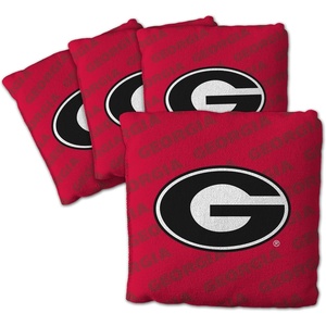 image:imageYouTheFan OfficiallyLicensed NCAA Set of 4 Cornhole Bags  All Weather Regulation 6 x 6 Size  16oz Weight  Designed in USAGeorgia Bulldogs  Red