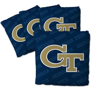 image:imageYouTheFan OfficiallyLicensed NCAA Set of 4 Cornhole Bags  All Weather Regulation 6 x 6 Size  16oz Weight  Designed in USAGeorgia Tech Yellow Jackets  Blue
