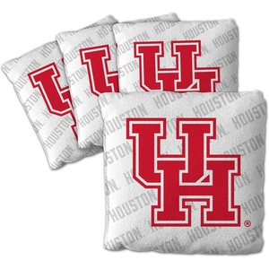 image:imageYouTheFan OfficiallyLicensed NCAA Set of 4 Cornhole Bags  All Weather Regulation 6 x 6 Size  16oz Weight  Designed in USAHouston Cougars  White
