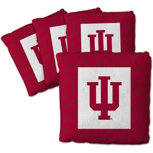 image:imageYouTheFan OfficiallyLicensed NCAA Set of 4 Cornhole Bags  All Weather Regulation 6 x 6 Size  16oz Weight  Designed in USAIndiana Hoosiers  Red