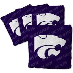 image:imageYouTheFan OfficiallyLicensed NCAA Set of 4 Cornhole Bags  All Weather Regulation 6 x 6 Size  16oz Weight  Designed in USAKansas State Wildcats  Purple
