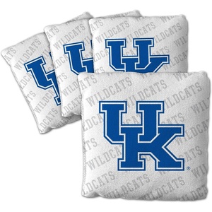 image:imageYouTheFan OfficiallyLicensed NCAA Set of 4 Cornhole Bags  All Weather Regulation 6 x 6 Size  16oz Weight  Designed in USAKentucky Wildcats  White