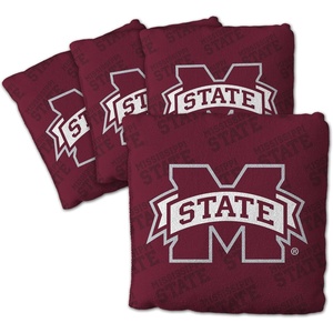 image:imageYouTheFan OfficiallyLicensed NCAA Set of 4 Cornhole Bags  All Weather Regulation 6 x 6 Size  16oz Weight  Designed in USAMississippi State Bulldogs  Maroon