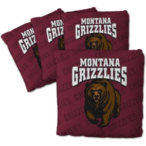 image:imageYouTheFan OfficiallyLicensed NCAA Set of 4 Cornhole Bags  All Weather Regulation 6 x 6 Size  16oz Weight  Designed in USAMontana Grizzlies  Maroon