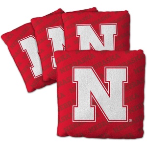image:imageYouTheFan OfficiallyLicensed NCAA Set of 4 Cornhole Bags  All Weather Regulation 6 x 6 Size  16oz Weight  Designed in USANebraska Cornhuskers  Red