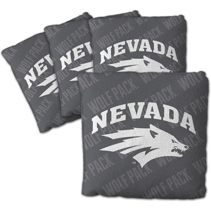 image:imageYouTheFan OfficiallyLicensed NCAA Set of 4 Cornhole Bags  All Weather Regulation 6 x 6 Size  16oz Weight  Designed in USANevada Wolf Pack  Grey