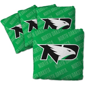 image:imageYouTheFan OfficiallyLicensed NCAA Set of 4 Cornhole Bags  All Weather Regulation 6 x 6 Size  16oz Weight  Designed in USANorth Dakota Fighting Hawk  Green
