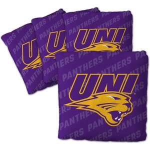 image:imageYouTheFan OfficiallyLicensed NCAA Set of 4 Cornhole Bags  All Weather Regulation 6 x 6 Size  16oz Weight  Designed in USANorthern Iowa Panthers  Purple