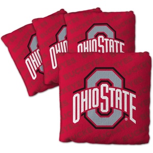 image:imageYouTheFan OfficiallyLicensed NCAA Set of 4 Cornhole Bags  All Weather Regulation 6 x 6 Size  16oz Weight  Designed in USAOhio State Buckeyes  Red