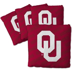 image:imageYouTheFan OfficiallyLicensed NCAA Set of 4 Cornhole Bags  All Weather Regulation 6 x 6 Size  16oz Weight  Designed in USAOklahoma Sooners  Red