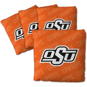 image:imageYouTheFan OfficiallyLicensed NCAA Set of 4 Cornhole Bags  All Weather Regulation 6 x 6 Size  16oz Weight  Designed in USAOklahoma State Cowboys  Orange