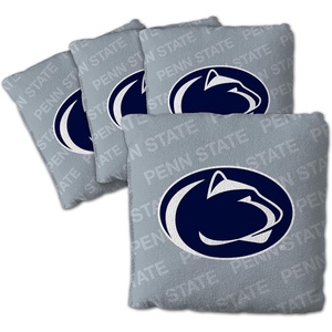image:imageYouTheFan OfficiallyLicensed NCAA Set of 4 Cornhole Bags  All Weather Regulation 6 x 6 Size  16oz Weight  Designed in USAPenn State Nittany Lions  Grey
