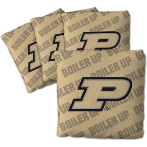 image:imageYouTheFan OfficiallyLicensed NCAA Set of 4 Cornhole Bags  All Weather Regulation 6 x 6 Size  16oz Weight  Designed in USAPurdue Boilermakers  Gold
