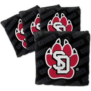 image:imageYouTheFan OfficiallyLicensed NCAA Set of 4 Cornhole Bags  All Weather Regulation 6 x 6 Size  16oz Weight  Designed in USASouth Dakota Coyotes  Black