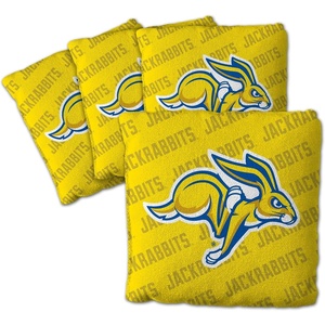 image:imageYouTheFan OfficiallyLicensed NCAA Set of 4 Cornhole Bags  All Weather Regulation 6 x 6 Size  16oz Weight  Designed in USASouth Dakota State Jackrabbits  Yellow