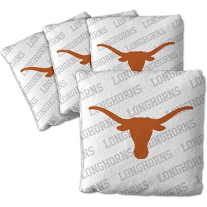 image:imageYouTheFan OfficiallyLicensed NCAA Set of 4 Cornhole Bags  All Weather Regulation 6 x 6 Size  16oz Weight  Designed in USATexas Longhorns  White
