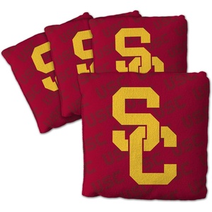 image:imageYouTheFan OfficiallyLicensed NCAA Set of 4 Cornhole Bags  All Weather Regulation 6 x 6 Size  16oz Weight  Designed in USAUSC Trojans  Red