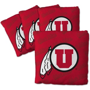image:imageYouTheFan OfficiallyLicensed NCAA Set of 4 Cornhole Bags  All Weather Regulation 6 x 6 Size  16oz Weight  Designed in USAUtah Utes  Red