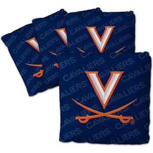 image:imageYouTheFan OfficiallyLicensed NCAA Set of 4 Cornhole Bags  All Weather Regulation 6 x 6 Size  16oz Weight  Designed in USAVirginia Cavaliers  Blue