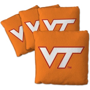 image:imageYouTheFan OfficiallyLicensed NCAA Set of 4 Cornhole Bags  All Weather Regulation 6 x 6 Size  16oz Weight  Designed in USAVirginia Tech Hokies  Orange