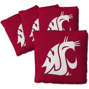 image:imageYouTheFan OfficiallyLicensed NCAA Set of 4 Cornhole Bags  All Weather Regulation 6 x 6 Size  16oz Weight  Designed in USAWashington State Cougars  Red