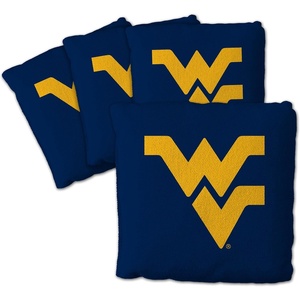 image:imageYouTheFan OfficiallyLicensed NCAA Set of 4 Cornhole Bags  All Weather Regulation 6 x 6 Size  16oz Weight  Designed in USAWest Virginia Mountaineers  Blue