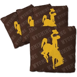 image:imageYouTheFan OfficiallyLicensed NCAA Set of 4 Cornhole Bags  All Weather Regulation 6 x 6 Size  16oz Weight  Designed in USAWyoming Cowboys  Brown