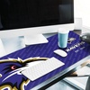 image:imageYouTheFan NFL OfficiallyLicensed Logo Series Desk Pad SMU  Water and Stain Resistant HeavyDuty NonSlip Rubber Backing  fits Under Mouse Computer and Keyboard12 x 315