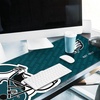 image:imageYouTheFan NFL OfficiallyLicensed Logo Series Desk Pad SMU  Water and Stain Resistant HeavyDuty NonSlip Rubber Backing  fits Under Mouse Computer and KeyboardOne Size