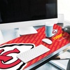 image:imageYouTheFan NFL OfficiallyLicensed Logo Series Desk Pad SMU  Water and Stain Resistant HeavyDuty NonSlip Rubber Backing  fits Under Mouse Computer and KeyboardOne Size