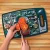 image:imageYouTheFan NFL Officiallylicensed Retro Series Cutting Board  reversible design for double the cutting surface  gentle on knives team message on both front and backTeam Colors
