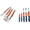 image:imageYouTheFan NFL Denver Broncos Spirit Series 3Piece BBQ Set Stainless Steel 22 x 9 amp The Sports Vault NFL Denver Broncos Kitchen Knives