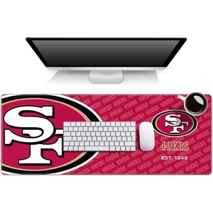 image:imageYouTheFan NFL OfficiallyLicensed Logo Series Desk Pad SMU  Water and Stain Resistant HeavyDuty NonSlip Rubber Backing  fits Under Mouse Computer and Keyboard12 x 315