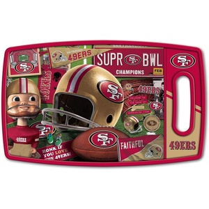 image:imageYouTheFan NFL Officiallylicensed Retro Series Cutting Board  reversible design for double the cutting surface  gentle on knives team message on both front and backTeam Colors