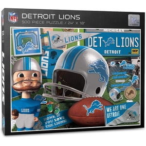 image:imageYouTheFan NFL Retro Series Puzzle  500 PiecesDetroit Lions