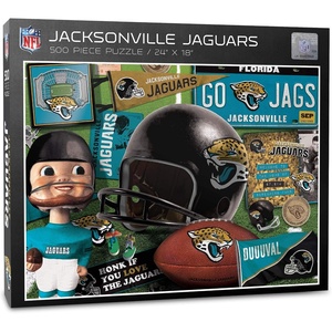 image:imageYouTheFan NFL Retro Series Puzzle  500 PiecesJacksonville Jaguars
