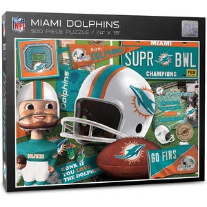 image:imageYouTheFan NFL Retro Series Puzzle  500 PiecesMiami Dolphins