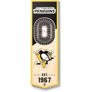image:imageYouTheFan NHL 3D Stadium 6x19 BannerPittsburgh Penguins